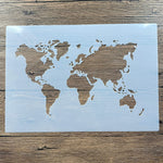 Pochoir Mural Carte du Monde